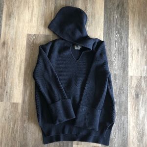 Anthropologie stitched sweater hoodie